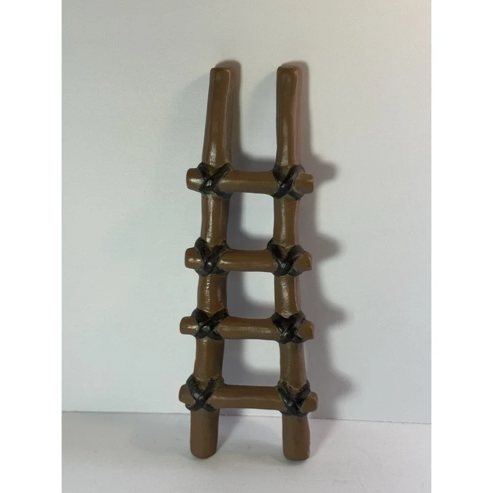Ceramic Log Ladder Fish Tank Ornament Reptile Basking Ramp Fairy Garden Decor